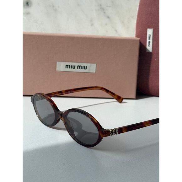 NEW Miu Miu MU04ZS Regard Sunglasses in Havana Brown $518